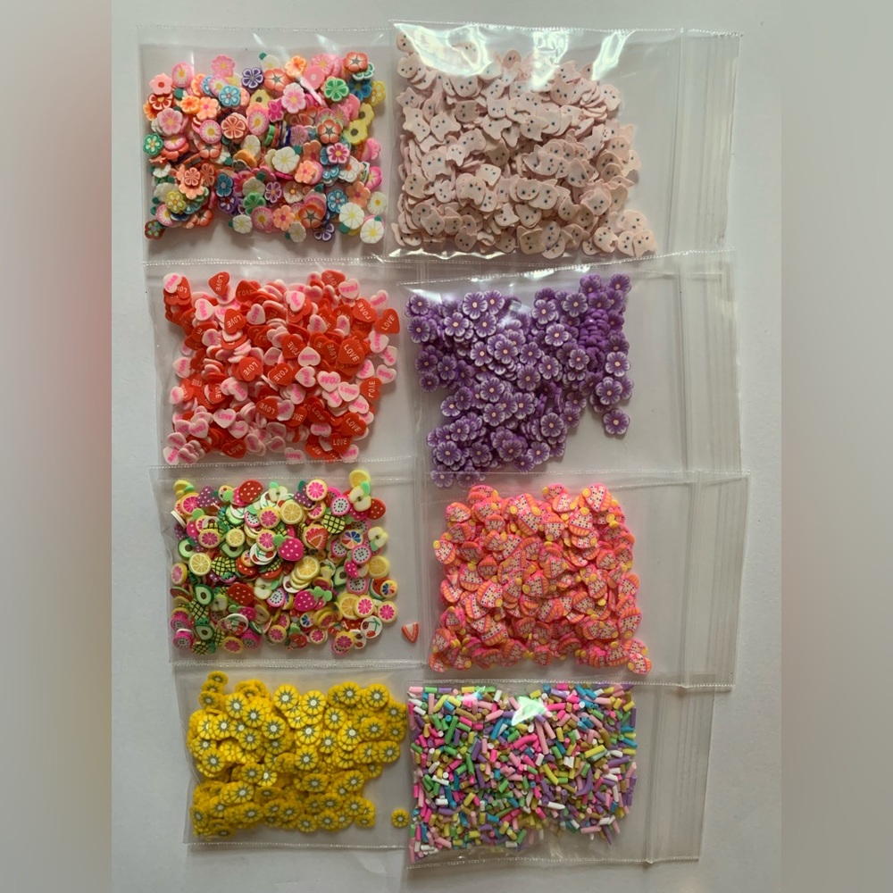 Polymer Clay, Slices, slime, nail art, resin, slice, resin art, epoxy art